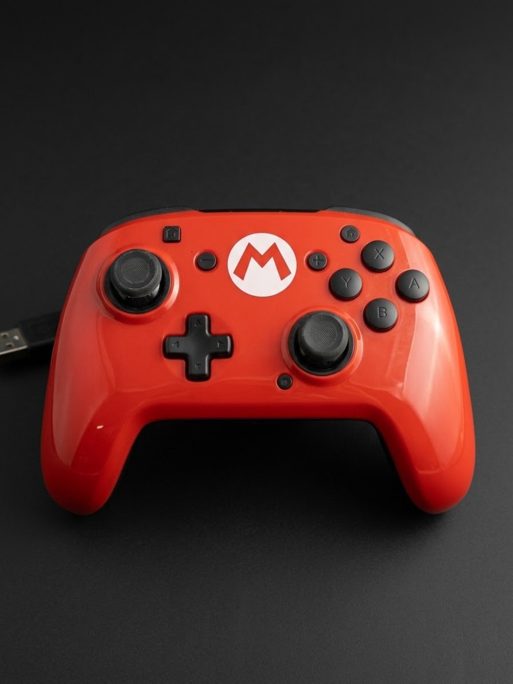 Red Wired Mario-Style USB Game Controller Nintendo switch - Picture 3 of 5